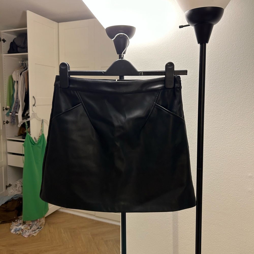Revolve leather skirt
